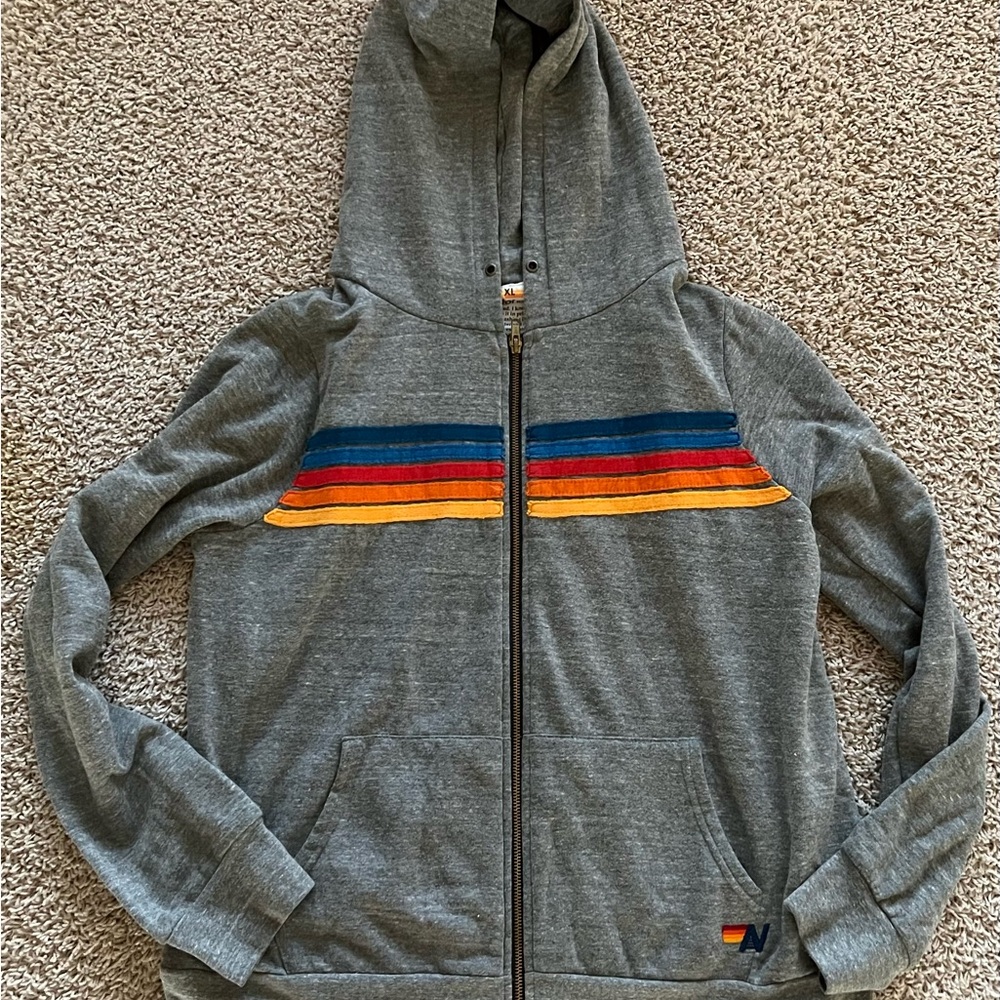 Aviator Nation gray sweatshirt hoodie XL